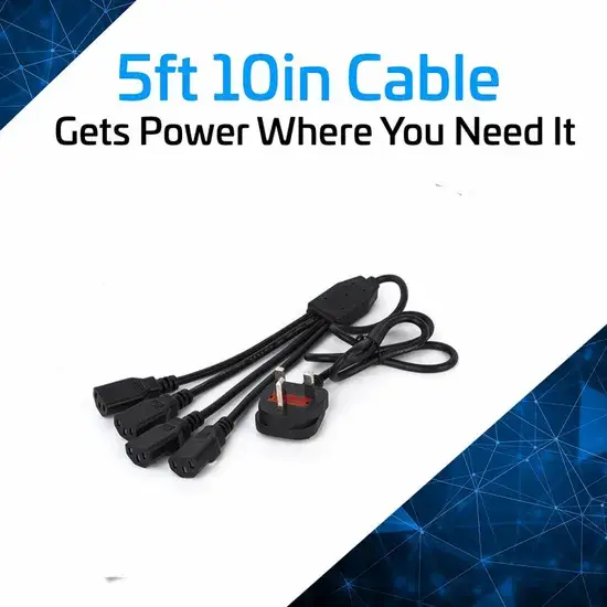 Dây nối AC C13 4 trong 1 hàng nhập khẩu Anh cho ứng dụng gia đình hình ảnh 1-description