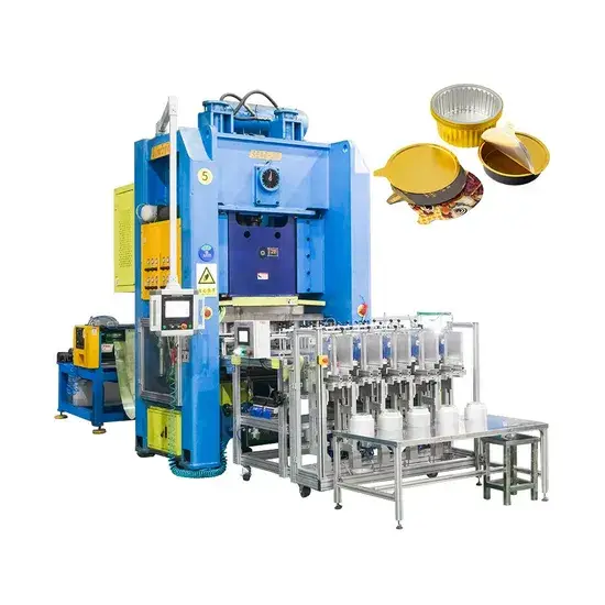Máy làm khay chứa thực phẩm tự động tốc độ cao từ nhôm với giá cả phải chăng hình ảnh 1-description