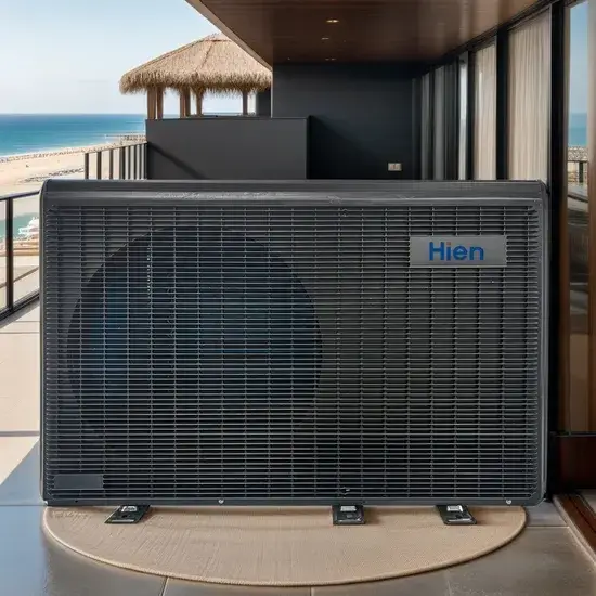 Máy bơm nhiệt nước nóng 16kw, hoạt động êm ái, hiệu quả cao cho nguồn điện 220V và 380V hình ảnh 1-description