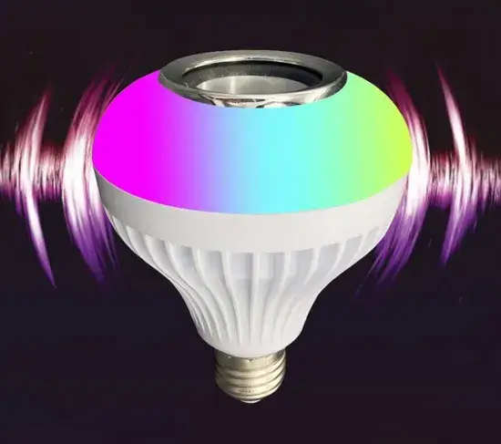 Bóng đèn LED thông minh điều chỉnh độ sáng và màu sắc, tích hợp loa Bluetooth và điều khiển từ xa hình ảnh 1-description