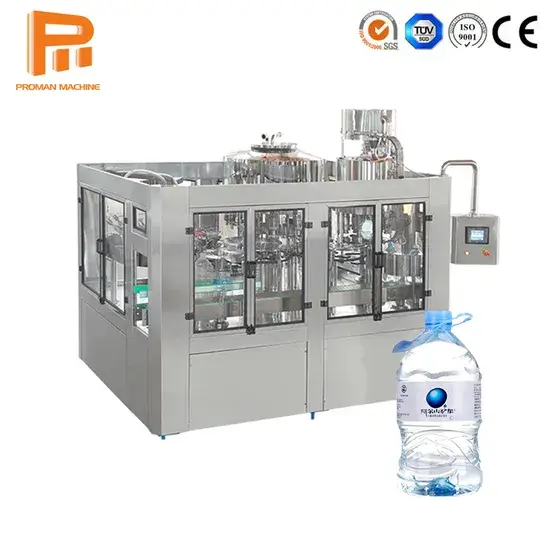 Máy tự động đóng chai nước khoáng tinh khiết, bao gồm quy trình rửa, đổ và đóng nắp 3 trong 1 hình ảnh 1-description