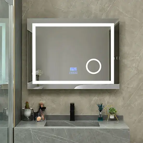 Gương thông minh treo tường phòng tắm với đèn LED và Bluetooth, tích hợp âm nhạc hình ảnh 1-description