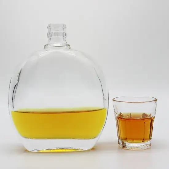 Túi Túi Whisky Vodka Siêu Độc Đáo 250ml - Phong Cách Thiết Kế Hình Tròn Độc Đáo Bán Kèm Nắp Corks Cho Rượu Gin Tequila Rum Liquor hình ảnh 1-description
