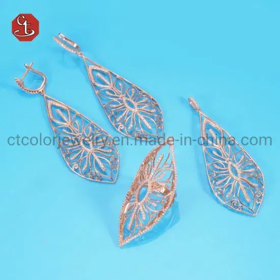 Bộ sưu tập trang sức bạc dân tộc, kết hợp giọt nước, nhẫn cưới và mặt pendant hình ảnh 1-description