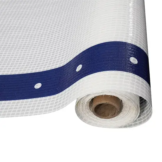 Bạt nhựa PE Leno kích thước 3m x 45m, chống cháy dày 12mil - Sản phẩm đa dụng cho xây dựng và che chắn giàn giáo hình ảnh 1-description