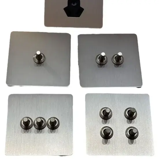 Ổ cắm điện phong cách cổ điển Đỏ Đồng thau - Công tắc gạt Đầu ra điện 1-2-3-4 - 250V hình ảnh 1-description