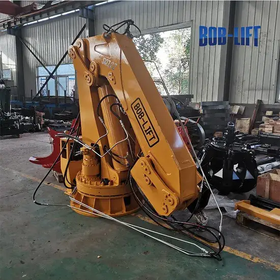 Cần cẩu boong tàu thủy thủy lực 12 ton từ nhà sản xuất Trung Quốc hình ảnh 1-description