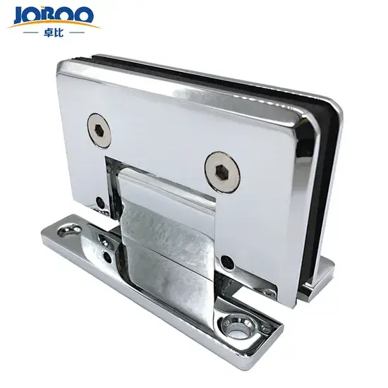 Phụ kiện phòng tắm Kính điều chỉnh 90 Độ bằng Kính Đồng thau rắn, Mạ chrome bóng - Bản lề kính tắm Joboo Zb633 hình ảnh 1-description