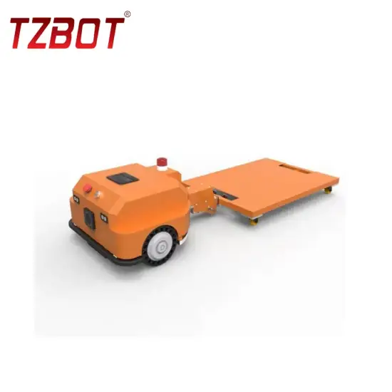 Robot kéo dẫn đường từ tính ODM Trung Quốc, thiết kế móc kéo cho xử lý vật liệu trong kho công nghiệp và logistics thông minh (TZAGV-YM100) hình ảnh 1-description