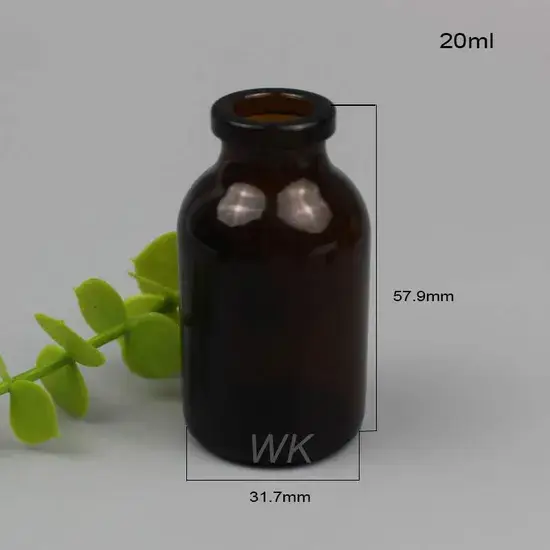 Chai nhựa màu hổ phách: Sản phẩm đóng gói dược phẩm với nút cao su, có dung tích 10ml, 15ml, 20ml hình ảnh 1-description
