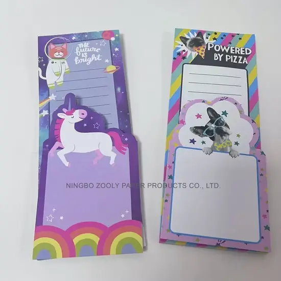 Sổ ghi chú 2-Pack, giấy nhớ cắt theo hình dạng, in mỏng theo yêu cầu hình ảnh 1-description
