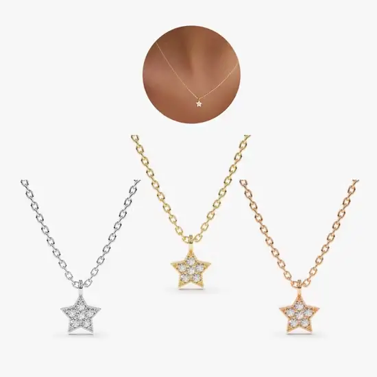Dây chuyền ngôi sao vàng 14K - Sự lựa chọn hoàn hảo cho phụ nữ sành điệu hình ảnh 1-description