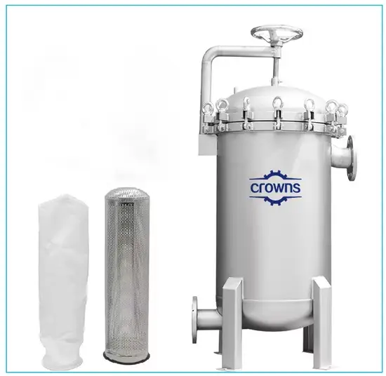 Bình lọc dầu công nghiệp đa túi làm từ chất liệu thép không gỉ hình ảnh 1-description