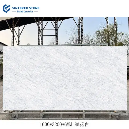 Gạch Đá Sintered Trắng 1600X3200X6mm: Lựa Chọn Hoàn Hảo Cho Sàn Vườn, Cầu Thang và Phòng Ngủ hình ảnh 1-description