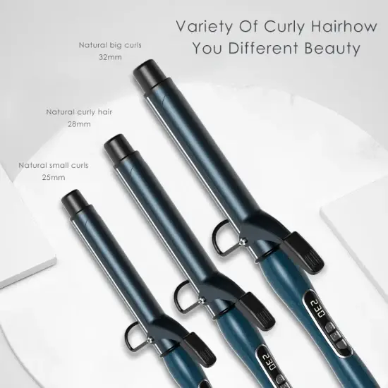 Dụng cụ uốn tóc chuyên nghiệp sử dụng công nghệ gốm tourmaline, tạo nhiệt nhanh, tạo kiểu tóc uốn sóng tuyệt vời hình ảnh 1-description