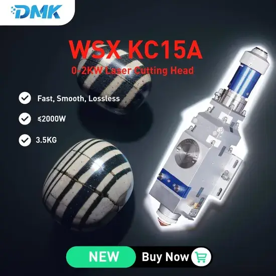 Đầu cắt laser Wsx Kc15 sử dụng cho máy cắt laser sợi quang CNC 3000W - Tối ưu hiệu suất sản xuất hình ảnh 1-description
