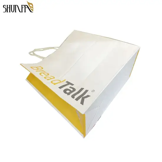 Túi giấy có tay cầm và khả năng gập linh hoạt, phù hợp cho đựng đồ và bao bì đứng hình ảnh 1-description
