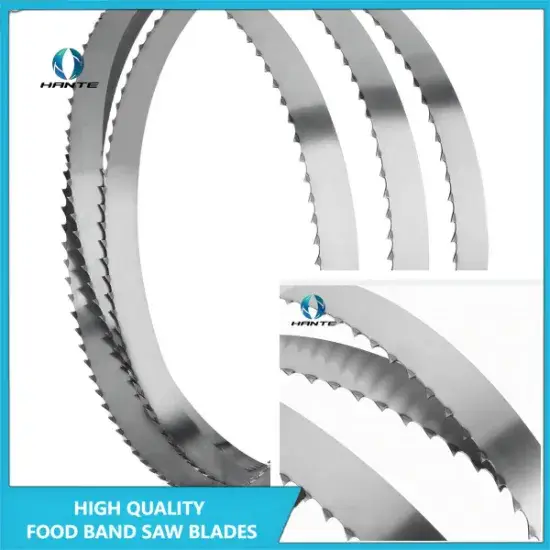 Lưỡi cưa băng Sk5 được làm từ thép carbon cho việc cắt thịt và xương tại nhà máy hình ảnh 1-description