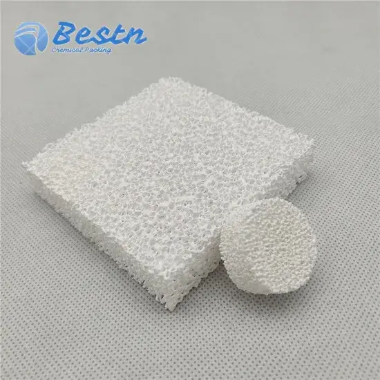 Bộ lọc bọt gốm hình tròn và hình vuông với chất lượng Al2O3 tốt nhất hình ảnh 1-description