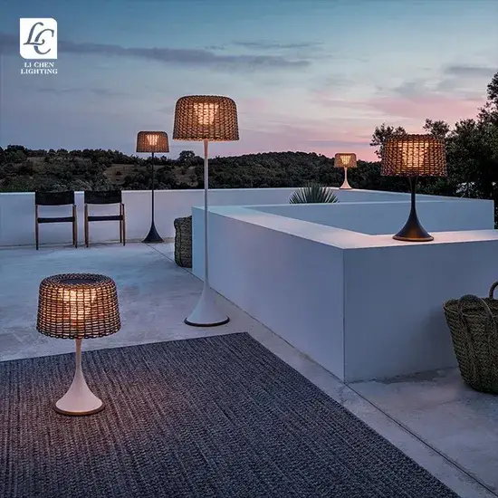 Đèn sàn LED mây đan có thể đặt trong nhà và ngoài trời - Lựa chọn đèn sáng tạo cho phòng ngủ hình ảnh 1-description