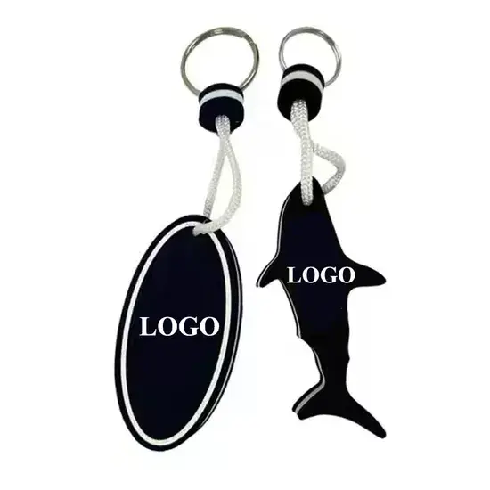 Thiết kế logo theo yêu cầu in trên móc chìa khóa hình trụ từ chất liệu foam EVA hình ảnh 1-description