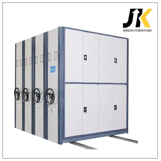 Kệ lưu trữ di động bằng kim loại cho thư viện trường học và văn phòng, tủ hồ sơ di động hiện đại hình ảnh 1-description