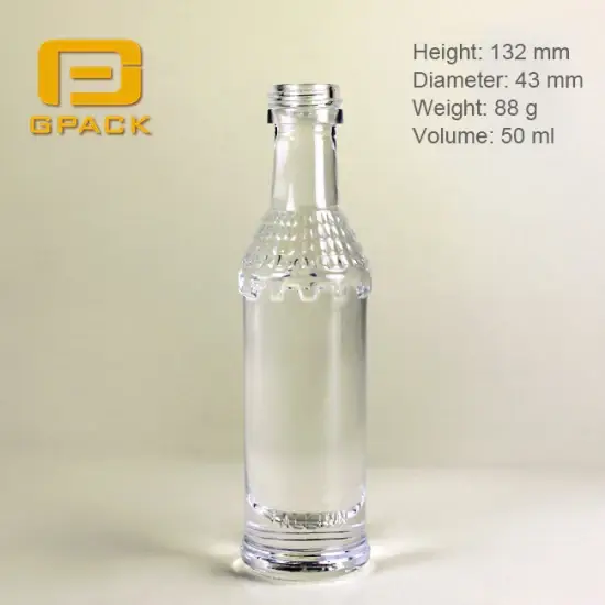 Bình uống mini thủy tinh 50ml - Sản phẩm chai rượu thủy tinh cao cấp nhỏ gọn hình ảnh 1-description