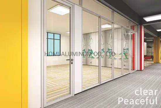 Vách ngăn kính nhôm nội thất văn phòng theo phong cách hiện đại đơn giản và tinh tế hình ảnh 1-description