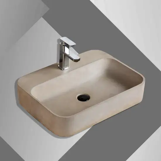 Bồn rửa chén tròn làm từ gốm men Trung Quốc, tạo điểm nhấn cho không gian bếp hình ảnh 1-description