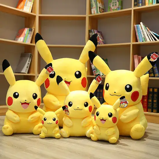 Mô hình đồ chơi búp bê nhồi bông Pikachu Anime - Lựa chọn đa dạng từ nhà máy bán buôn hình ảnh 1-description