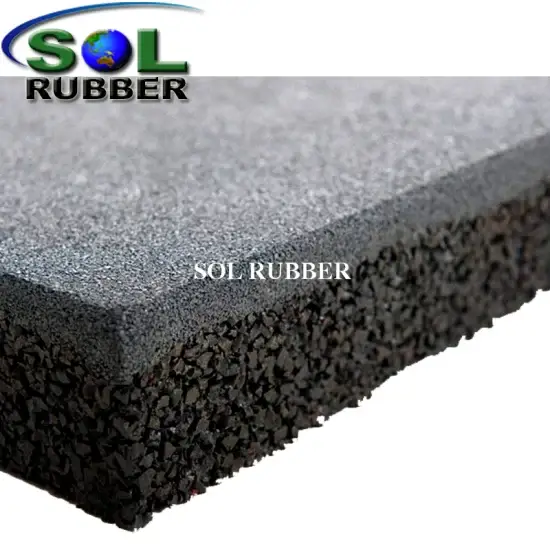 Thảm cao su ngoại thất an toàn với mặt trên màu sắc và đáy đen hình ảnh 1-description