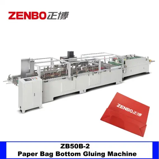 Máy niêm phong đáy túi giấy bằng keo nóng Zb50b-2 - Cho túi xách và túi giấy hình ảnh 1-description