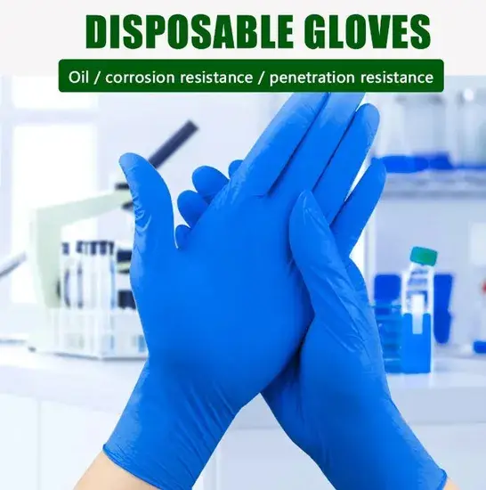 Găng tay nitrile loại không bột, không latex, không kháng khuẩn, chống hóa chất an toàn hình ảnh 1-description