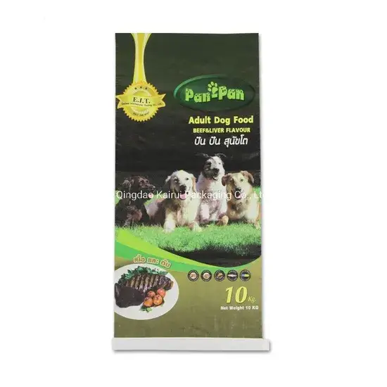 Bao hàng thực phẩm cho chó dung tích 10kg từ chất liệu vải PP hình ảnh 1-description