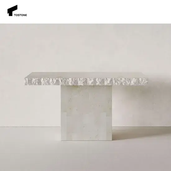 Bàn Console Đá Vôi Trắng Tostone - Sự Sang Trọng Cho Phòng Khách Đương Đại hình ảnh 1-description