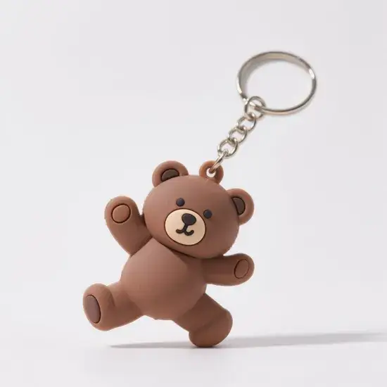 Gấu bông móc khóa có in logo doanh nghiệp - Quà tặng quảng cáo từ chất liệu PVC hình ảnh 1-description