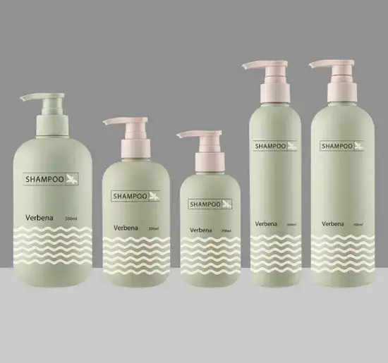Chai nhựa PCR hình tròn dung tích 100ml và 200ml, thiết kế màu sắc tùy chỉnh, đi kèm bơm lotion dành cho chăm sóc da hình ảnh 1-description
