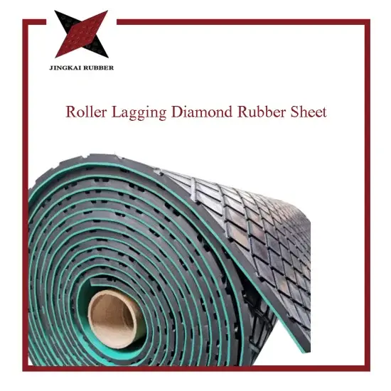 Tấm cao su chất lượng cao bọc rãnh kim cương dành cho pulley băng tải hình ảnh 1-description