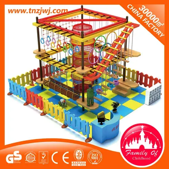 Bộ sân chơi leo trèo đa năng dành cho bé với các đường dây thừng hình ảnh 1-description