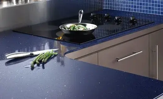 Đá nhân tạo xanh ánh sao cho bàn làm từ đá thạch anh hình ảnh 1-description