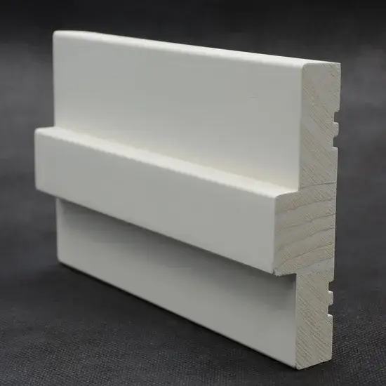 Cửa vách gỗ thông sơn màu trắng tinh tế hình ảnh 1-description