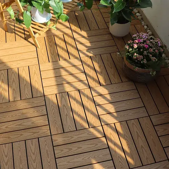 Gạch Sàn WPC 300X300mm Chống Trượt, Chống Nước Phù Hợp Trang Trí Sân Ngoại Thất hình ảnh 1-description