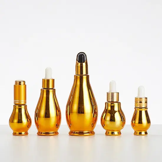 Chai tinh dầu vàng hình quả bầu - Sự lựa chọn đa dạng về dung tích từ 10ml đến 100ml hình ảnh 1-description