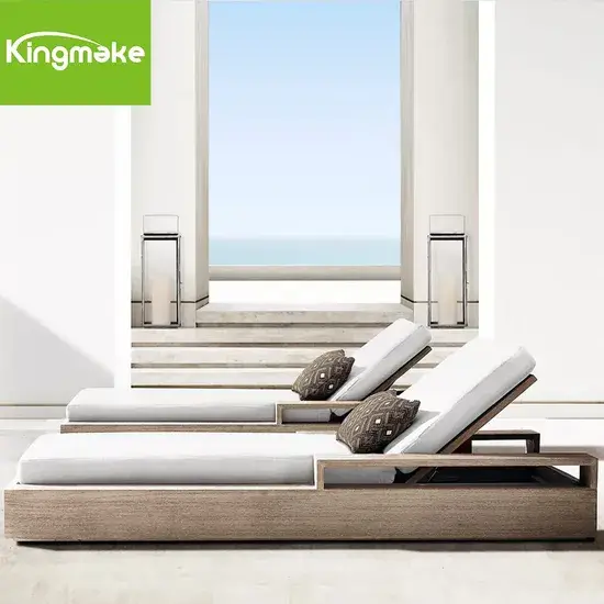 Giường nằm nghỉ Teak chất lượng cao, phù hợp cho sử dụng tại bờ biển và trong khu vườn hình ảnh 1-description