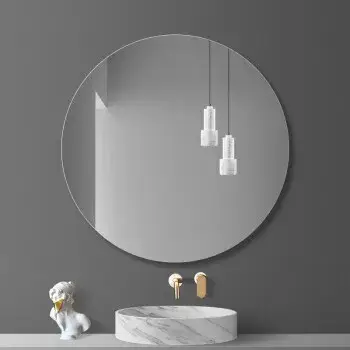 Gương phòng tắm: Sự lựa chọn hàng đầu với gương không khung, gương tròn, gương vuông và gương cong hình ảnh 1-description