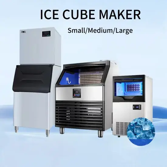 Máy làm đá thương mại tự động công suất lớn 1000kg viên/ngày, máy sản xuất đá viên tự động, giá cạnh tranh hình ảnh 1-description