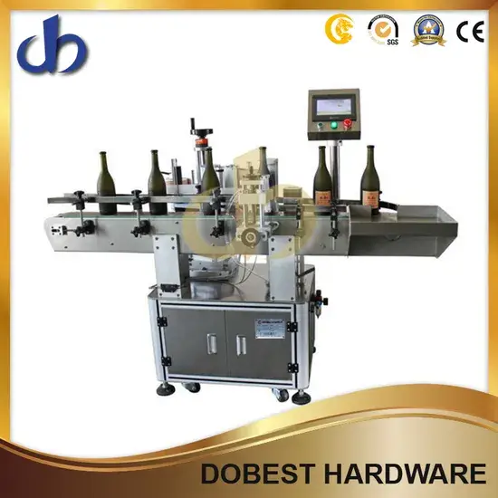 Máy dán nhãn cho chai tròn và hộp thiếc: dán nhãn một mặt, hai mặt, ba mặt và tem ngày hình ảnh 1-description