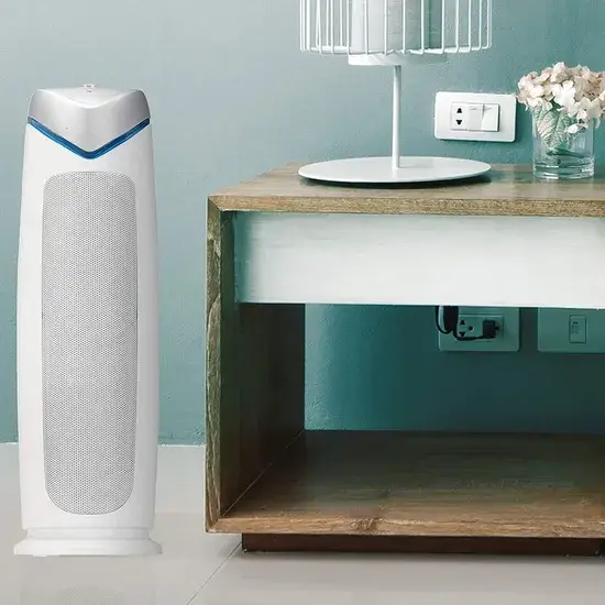 Máy lọc không khí dành cho gia đình với công nghệ lọc HEPA di động và ánh sáng UV hình ảnh 1-description