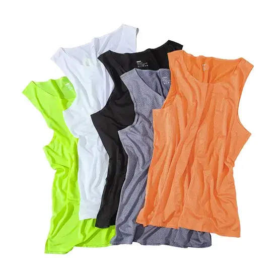 Áo thể thao không tay, chất liệu nhanh khô, phù hợp tập gym bóng rổ và chạy bộ hình ảnh 1-description