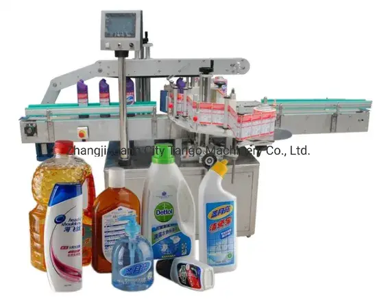 Máy tự động dán nhãn giấy 2side và 3side bằng chất liệu vinyl hình ảnh 1-description